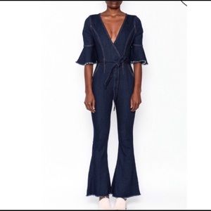 NWT denim flair jumpsuit